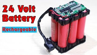 How to make 24V RECHARGEABLE BATTERY  6s lithium ion battery pack [upl. by Ylicic304]