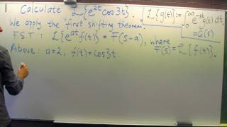 Laplace Transform First Shifting Theorem [upl. by Alohcin]