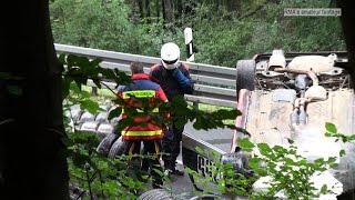 Bergrennen Unterfranken Eichenbühl 2014  Hondakurve Training Crash [upl. by Nodanrb]