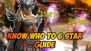 ALWAYS KNOW WHO TO 6 STAR GUIDE TO HELP YOU PICK THE BEST ONE  RAID SHADOW LEGENDS [upl. by Eldwin396]