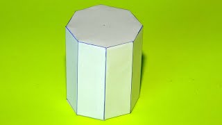 Como hacer un prisma octogonal  Octagonal prism [upl. by Wearing]