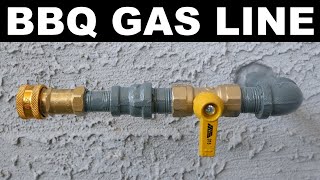 Natural Gas BBQ Grill Gas Line Install [upl. by Laise61]