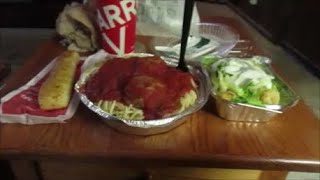 Sbarro Spaghetti amp Meatballs Dinner Combo Meal [upl. by Gowon]