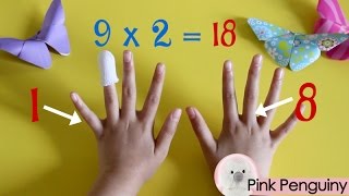 9 Times Table Finger Trick 👐  Kids Teaching Kids [upl. by Nnyltak351]