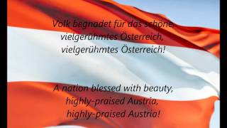 Austrian National Anthem  quotBundeshymnequot DEEN [upl. by Nealah509]