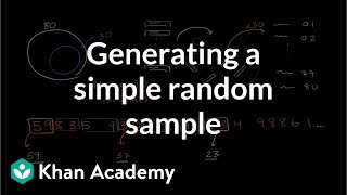 Techniques for generating a simple random sample  Study design  AP Statistics  Khan Academy [upl. by Angelita]