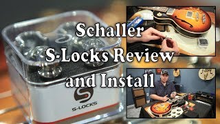 How To Install Schaller SLocks Review and Unboxing by Scott Sill on A Gibson ESLes Paul Bass [upl. by Dukey]