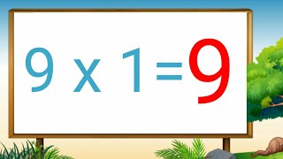 Table of 9 Learn Multiplication Table of Nine 9 x 1  9 9 Times Table 9 ka Table Maths table [upl. by Amehsat]