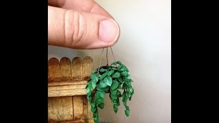 Making a Miniature Potted Plant  112 scale [upl. by Enohpesrep]