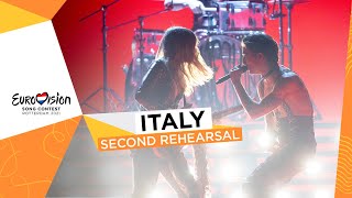 Måneskin  Zitti E Buoni  Second Rehearsal  Italy 🇮🇹  Eurovision 2021 [upl. by Oramug]