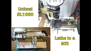 Turning the unimat SL1000 lathe to a mill [upl. by Ewan]