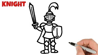 How to Draw a Knight Easy Drawings for Beginners [upl. by Aiynot319]