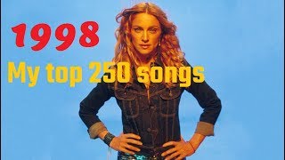 My top 250 of 1998 songs [upl. by Tiena]