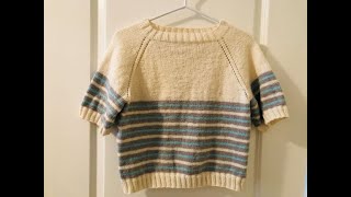 DIY KNIT Seamless Very Basic Raglan Sweater [upl. by Yahs]