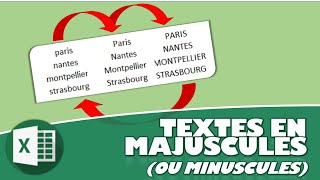 3 MÉTHODES POUR TRANSFORMER UN TEXTE EN MAJUSCULE OU EN MINUSCULE SUR EXCEL [upl. by Findley]