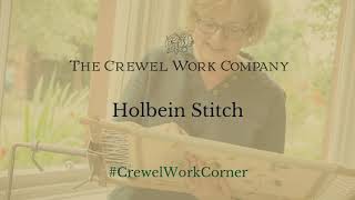 The Crewel Work Company  Holbein Stitch demo [upl. by Ahsitruc388]