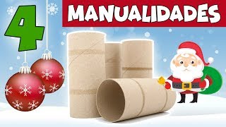 4 MANUALIDADES PARA NAVIDAD CON RECICLAJE Adornos fáciles [upl. by Orville]