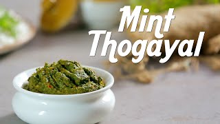 Mint Thogayal  Pudina Thuvayal  South Indian Pudina Chutney  Mint Chutney Recipe By Preetha [upl. by Aisa708]