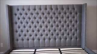 Upholstered Tufted Headboard and Bed Versailles bed  Structube [upl. by Vigor182]