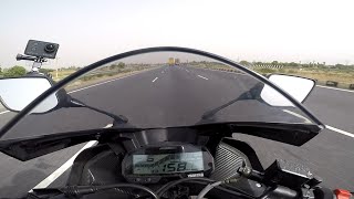 YAMAHA R15 V3 TOP SPEED 158 KMPH WAIT WHAT [upl. by Asnarepse509]