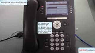 Avaya 9608 with CS540 headset  How to install [upl. by Anhoj]