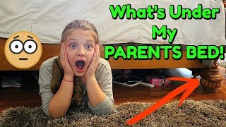 Whats Under My PARENTS BED Whats Under The Bed Challenge [upl. by Iew]