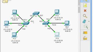 6217 Packet Tracer  Configuring VLANs [upl. by Aehcim]