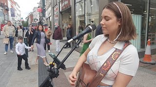 Allie Sherlock Live NOW on Grafton Street Dublin Ireland [upl. by Adur]