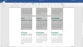 Como insertar un calendario en Word [upl. by Brout782]