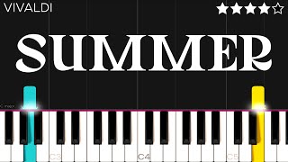 Vivaldi  Summer The Four Seasons  Piano Tutorial [upl. by Lose]