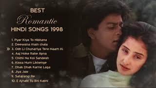 💕 1998 LOVE ❤️ TOP HEART TOUCHING ROMANTIC JUKEBOX  BEST BOLLYWOOD HINDI SONGS  HITS COLLECTION [upl. by Varney]