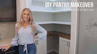 DIY Pantry Makeover  Home With Stefani [upl. by Hewes]