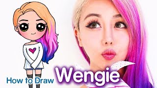 How to Draw Wengie Easy Chibi  Famous Youtuber [upl. by Dunston683]