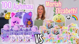 UNBOXING 100 APHMAU🐱💜 VS MORIAH ELIZABETH🐤🌈 MYSTERY TOYS😍⁉️ ULTIMATE BATTLE🫢 Rhia Official♡ [upl. by Wallack]