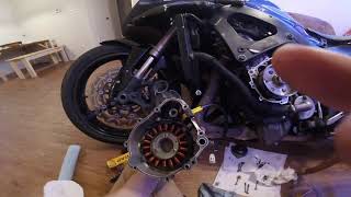 07 GSXR 600 RectifierStator Replacement the RIGHT Way [upl. by Enileoj]