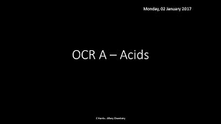 OCR A 214 Acids REVISION [upl. by Auohp975]