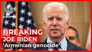 US President Joe Biden officially recognises ‘Armenian genocide’ [upl. by Eynahpets]