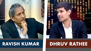 Ravish Kumar Interviews Dhruv Rathee on NDTV Prime Time  Full Interview [upl. by Emmer]