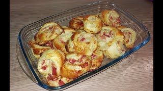 Blätterteigschnecken mit Schinken Salami und Käse [upl. by Pardew]