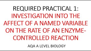 REQUIRED PRACTICAL 1 AS  AQA A LEVEL BIOLOGY [upl. by Court524]