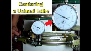 Centering the Unimat SL 1000 lathe [upl. by Akitnahs418]