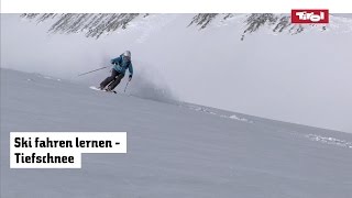 Skitechnik Tiefschneefahren lernen  Tiefschneetechnik [upl. by Bollen]