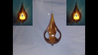 Wood Turning Inside Out Christmas Ornament [upl. by Aisital]