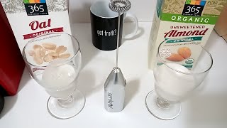 Oat Milk vs Almond Milk part 2 Frothing Test [upl. by Rese]