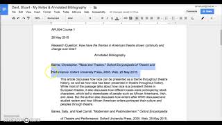 MLA Formatting HowTo Annotated Bibliography [upl. by Kawai]