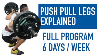 BEST PUSH PULL LEGS SPLIT FOR BEGINNERS  FULL PROGRAM EXPLAINED 6 Days per Week PPL [upl. by Rehpotsrhc671]