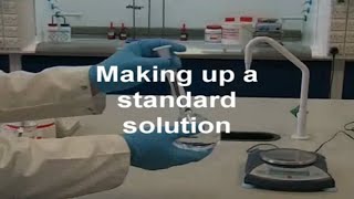 Preparing a standard solution  Chemistry [upl. by Airbmat]