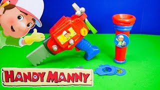 Unboxing the Handy Manny Saw Tool and Flashlight Toys [upl. by Nic]