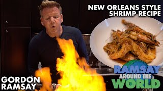 Gordon Ramsays Easy New Orleans Style BBQ Shrimp Recipe  Ramsay Around the World [upl. by Icak]