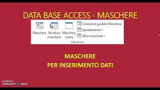 24 ACCESS maschera Inserimento Dati [upl. by Bornstein889]